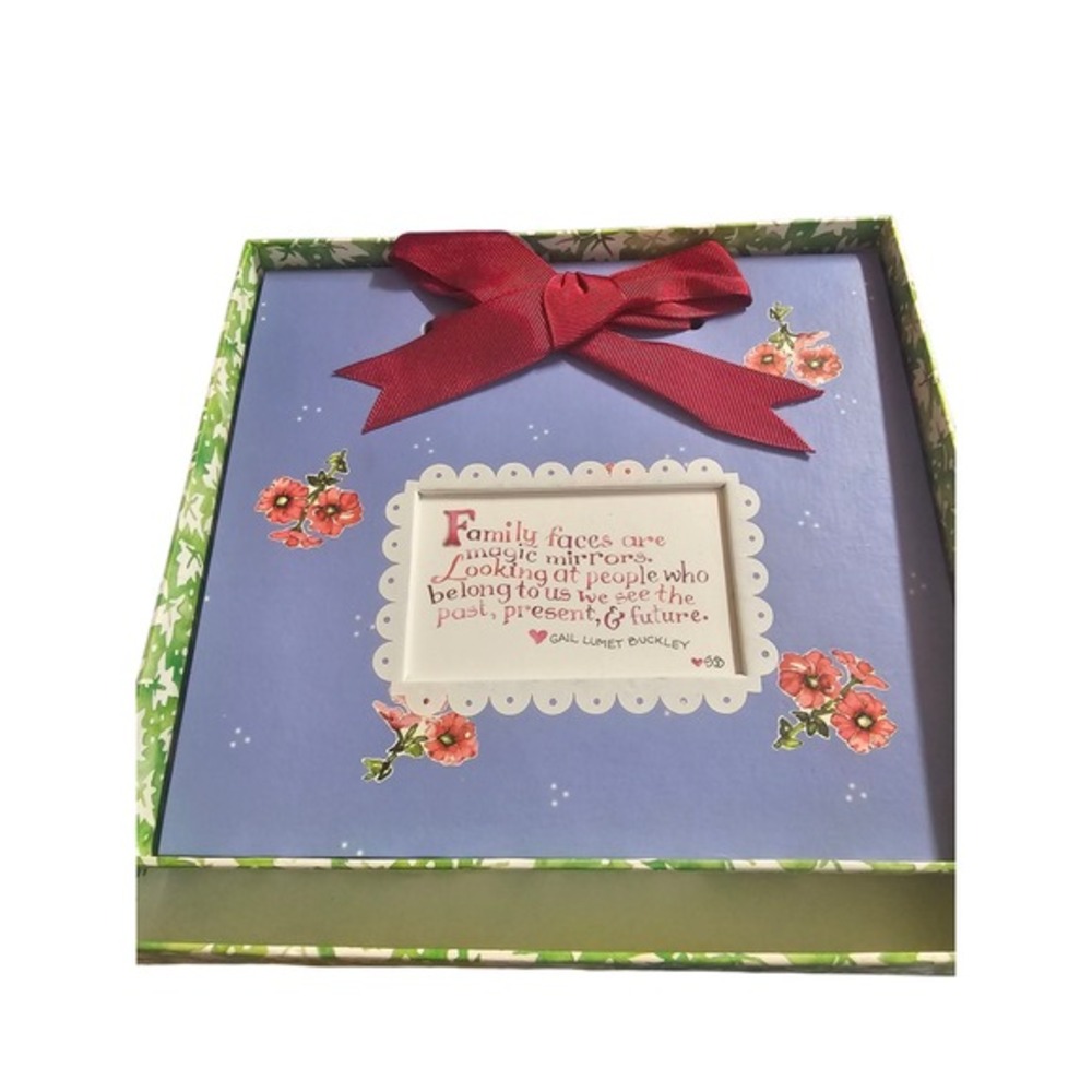 Cougar Branch Photo Album Refillable Scrapbook‎ Memory Book Red Bow Floral